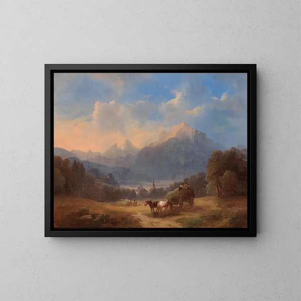 Scène del Salzkammergut - Franz Barbarini — quadro incorniciato alla parete