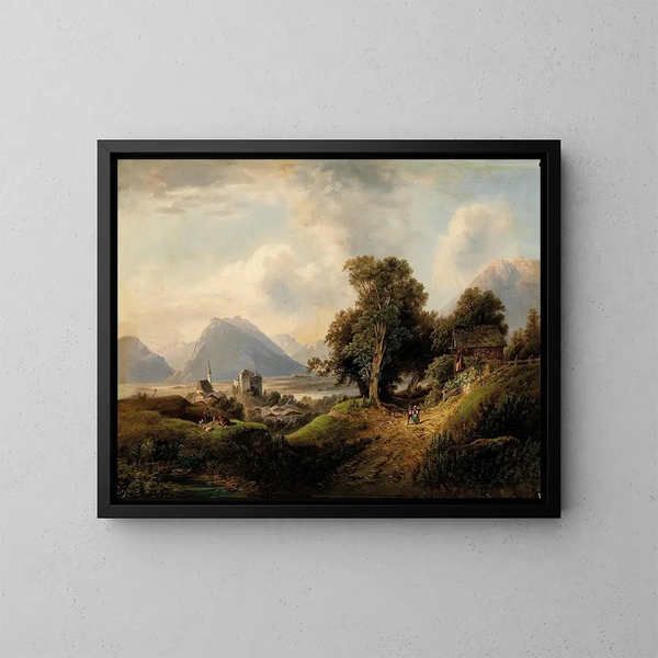 Repos des bergers - Franz Barbarini — quadro incorniciato alla parete