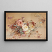 Roses roses e gialle - Franz Bischoff — quadro incorniciato alla parete