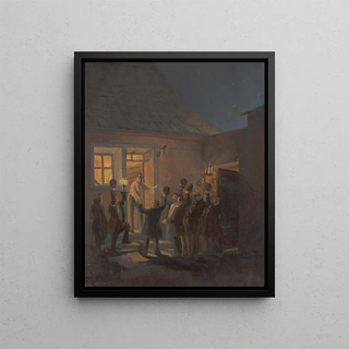 Franz Brudermann - Nchtliche Studentenkundgebung 1848 Szene im Hof von Franz Brudermann in Klosterneuburg.webp