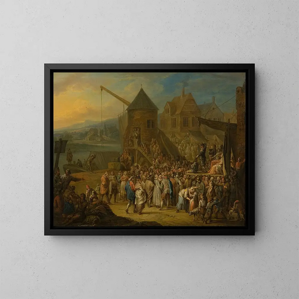 Foire annuelle - Franz Christoph Janneck — quadro incorniciato alla parete