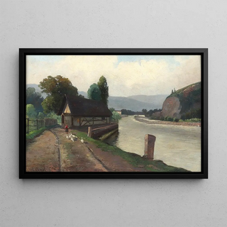 Franz Demel - Flulandschaft mit Gnseliesl.webp