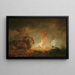 Incendio notturno - Franz Edmund Weirotter — quadro incorniciato alla parete