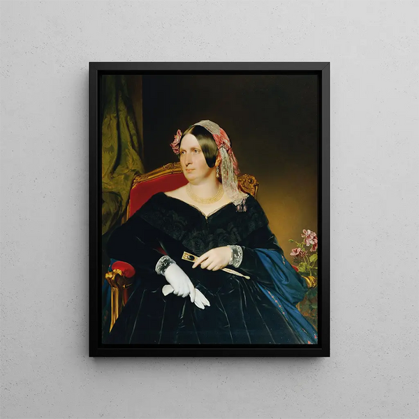 Dame in una poltrona - Franz Eybl — quadro incorniciato alla parete