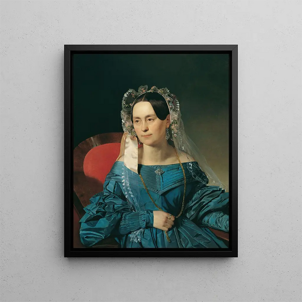 Dame in abito blu - Franz Eybl — quadro incorniciato alla parete