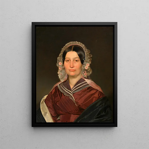 Ritratto di una dama - Franz Eybl — quadro incorniciato alla parete