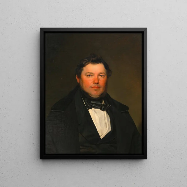 Ritratto di un gentiluomo - Franz Eybl — quadro incorniciato alla parete
