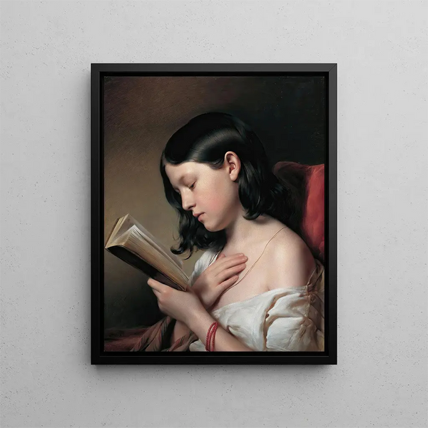 Fille lisant - Franz Eybl — quadro incorniciato alla parete