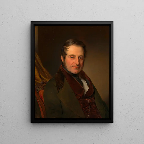 Rudolf von Arthaber, produttore di tessuti e collezionista d'arte - Franz Eybl — quadro incorniciato alla parete