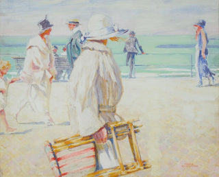 Franz Gailliard - Wandelaars op de zeedijk.webp