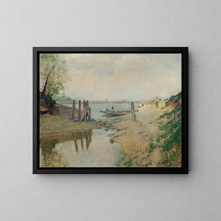 Sul Danubio vicino a Greifenstein - Franz Horst — quadro incorniciato alla parete