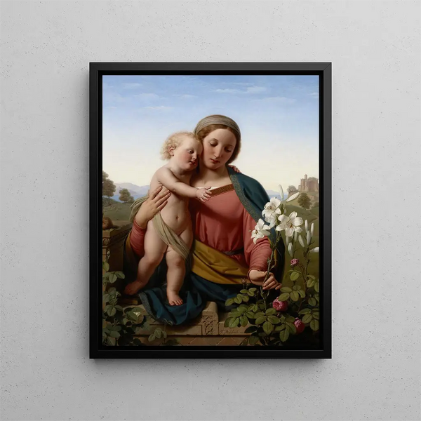 Madonna con Bambino - Franz Ittenbach — quadro incorniciato alla parete