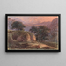 Viaggiatore in un paesaggio montano al tramonto - Franz Kobell — quadro incorniciato alla parete