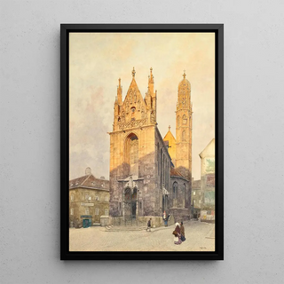 Franz Kopallik - The church Maria am Gestade in Vienna at evening sun.webp