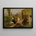 Il pittore e il passeggiatore nel paesaggio idilliaco - Franz Krammer — quadro incorniciato alla parete