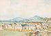 Vista di Salisburgo, fiume Salzach in primo piano con il vecchio ospedale Saint-Jean, la chiesa di Saint-Jean e Mlleggertor - Franz Kulstrunk — vista dell’opera