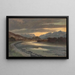 Atmosfera della sera a Salisburgo dalla riva del Salzach vicino a Bergheim - Franz Kulstrunk — quadro incorniciato alla parete