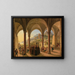 Vista di Amalfi dal portale della cattedrale - Franz Ludwig Catel — quadro incorniciato alla parete