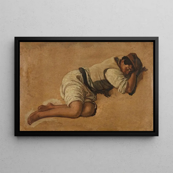 Giovane ragazzo addormentato - Franz Ludwig Catel — quadro incorniciato alla parete