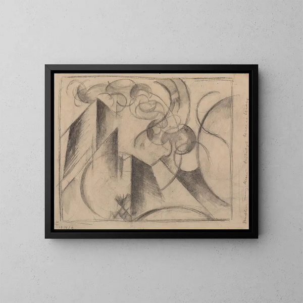 Disegno astratto - Franz Marc — quadro incorniciato alla parete