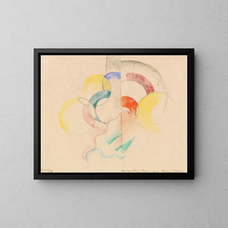 acquerello astratto I - Franz Marc — quadro incorniciato alla parete