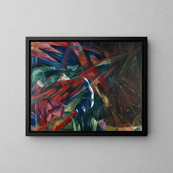 Destini animali Gli alberi hanno mostrato i loro anelli, gli animali le loro vene - Franz Marc — quadro incorniciato alla parete