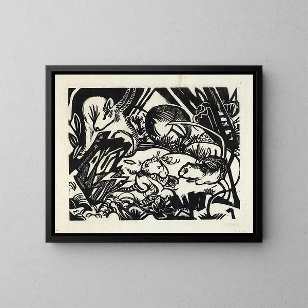 Leggenda animale - Franz Marc — quadro incorniciato alla parete