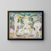 Donne nude che si bagnano - Franz Marc — quadro incorniciato alla parete