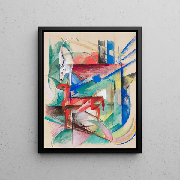 Composition avec des animaux II - Franz Marc — quadro incorniciato alla parete