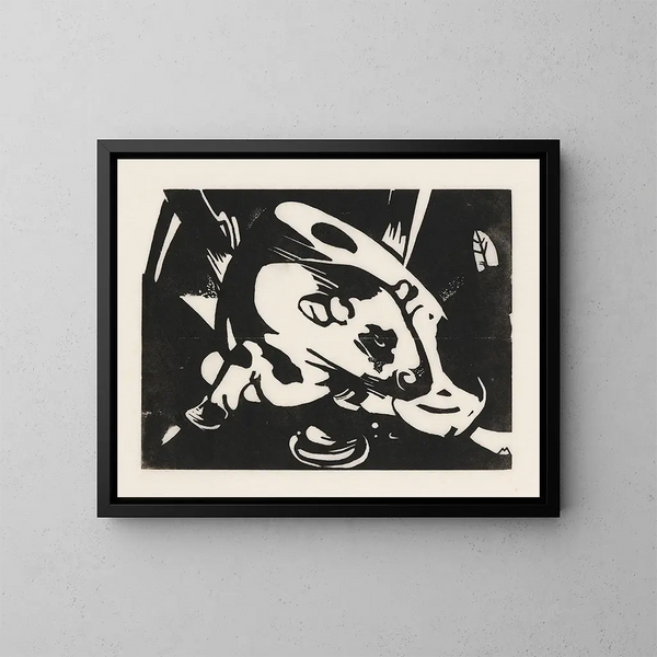 Il Toro - Franz Marc — quadro incorniciato alla parete