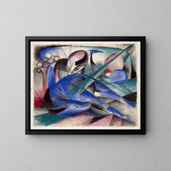 Cavallo sognatore - Franz Marc — quadro incorniciato alla parete
