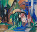 Tre cavalli sul bordo dell'acqua forestale - Franz Marc — vista dell’opera