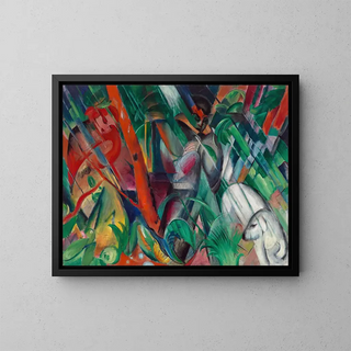 Sotto la pioggia - Franz Marc — quadro incorniciato alla parete