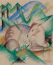 Cervi rossi - Franz Marc — vista dell’opera