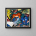 Cavallo rosso e blu - Franz Marc — quadro incorniciato alla parete