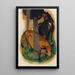 Cheval rouge et bétail jaune cheval noir brun et bétail jaune - Franz Marc — quadro incorniciato alla parete