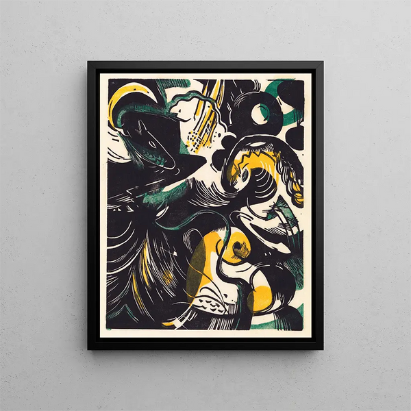 Storia della creazione II - Franz Marc — quadro incorniciato alla parete