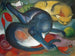 Due gatti blu e gialli - Franz Marc — vista dell’opera
