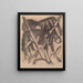 Due asini - Franz Marc — quadro incorniciato alla parete