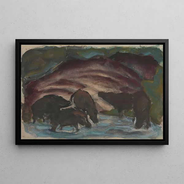 Franz Marc - Wild Boars in the Water.webp
