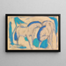 Due cavalli blu-verde - Franz Marc — quadro incorniciato alla parete