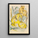 Due animali gialli due cervi gialli - Franz Marc — quadro incorniciato alla parete