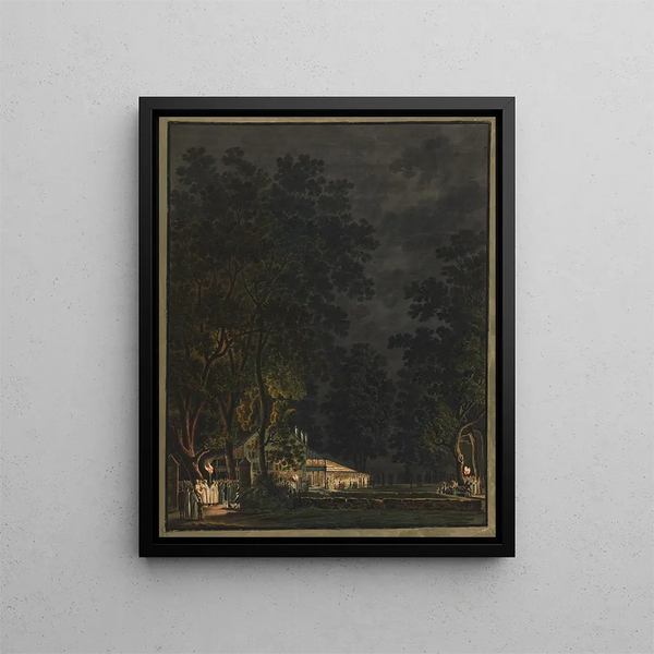 Serata del secondo festival di Unspunnen - Franz Niklaus König — quadro incorniciato alla parete