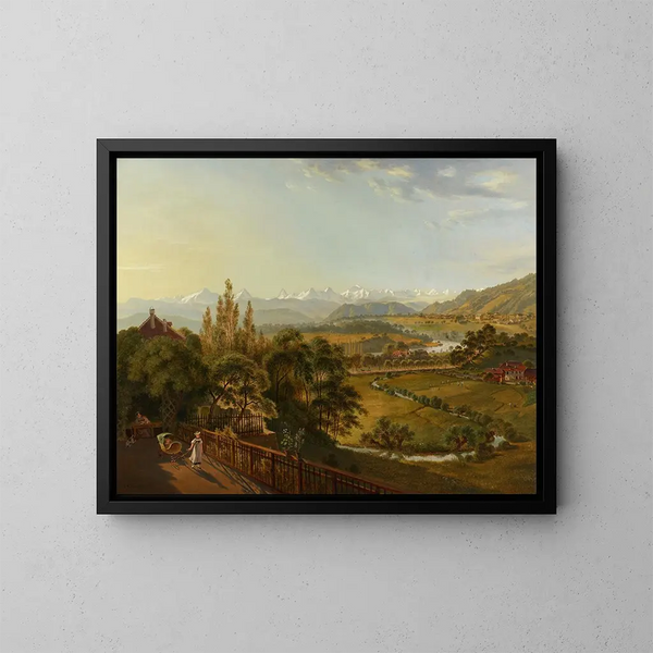 Vista della Piccola Terrazza sulle Alpi - Franz Niklaus König — quadro incorniciato alla parete