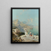 Vista della costa amalfitana in estate - Franz Richard Unterberger — quadro incorniciato alla parete