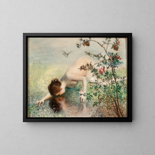 Un Narcisse femminile - Franz Russ — quadro incorniciato alla parete