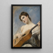 La joueuse de guitare - Franz Russ le Jeune — quadro incorniciato alla parete
