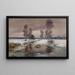 Paesaggio di ruscello invernale - Franz Schreyer — quadro incorniciato alla parete