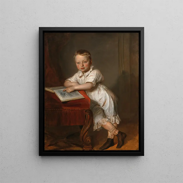 Un jeune lecteur - Franz Schrotzberg — quadro incorniciato alla parete