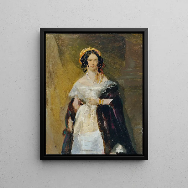 Éléonore Schrotzberg née Stohl, prima moglie dell'artista - Franz Schrotzberg — quadro incorniciato alla parete